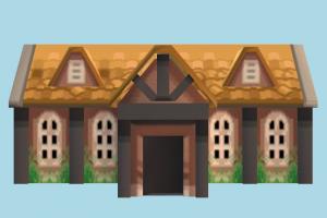 House house, home, building, country, build, residence, domicile, structure, lowpoly