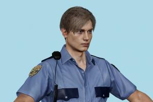 RE2 Leon Resident-Evil, RE2, Leon, police, police-man, man, male, people, xna, characters, rigged