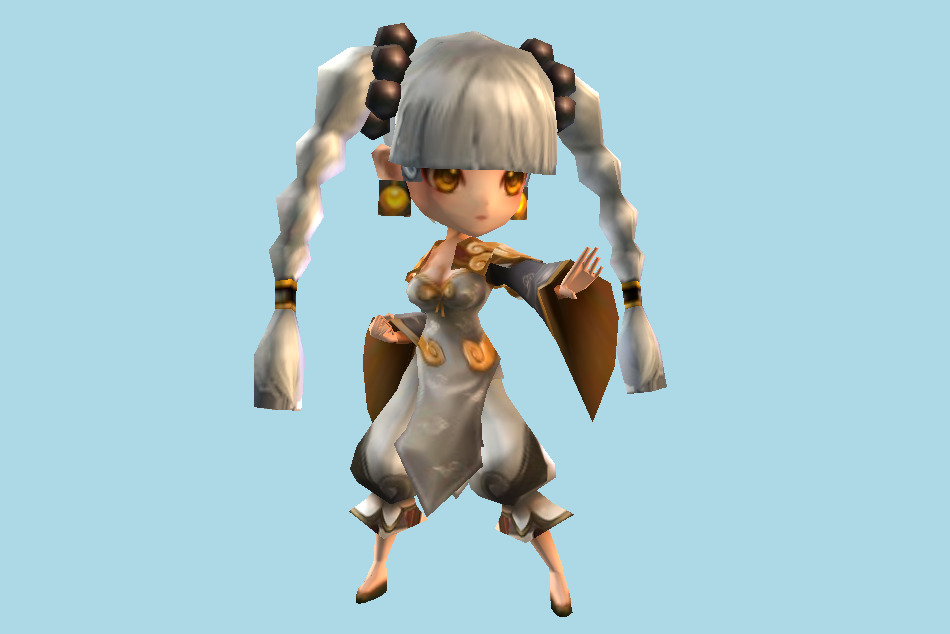 Summoners War Kung Fu Girl 3d model