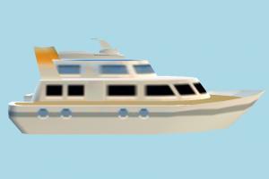 Yacht yacht, boat, sailboat, watercraft, ship, vessel, sail, sea, maritime, cartoon, lowpoly