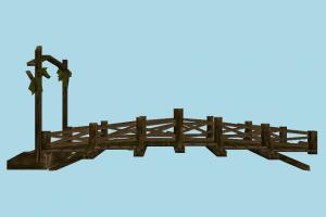 Bridge bridge, viaduct, wooden, road, way, structure