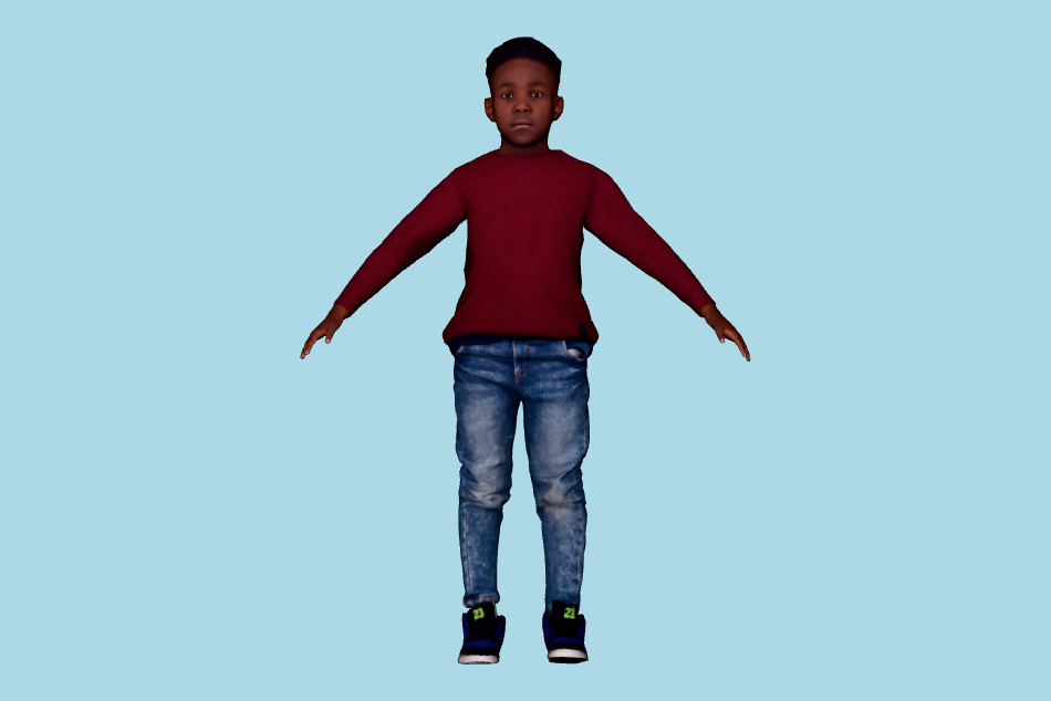 Jasper Rigged 002 3d model