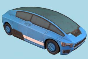 Sci-Fi Car sci-fi, car, cyberpunk, sedan, generic, taxi, civilian, vehicle, futuristic, carriage