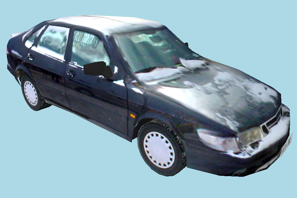 Car Snowy Low-poly 3d model
