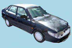 Car Snowy Low-poly Snow-Car