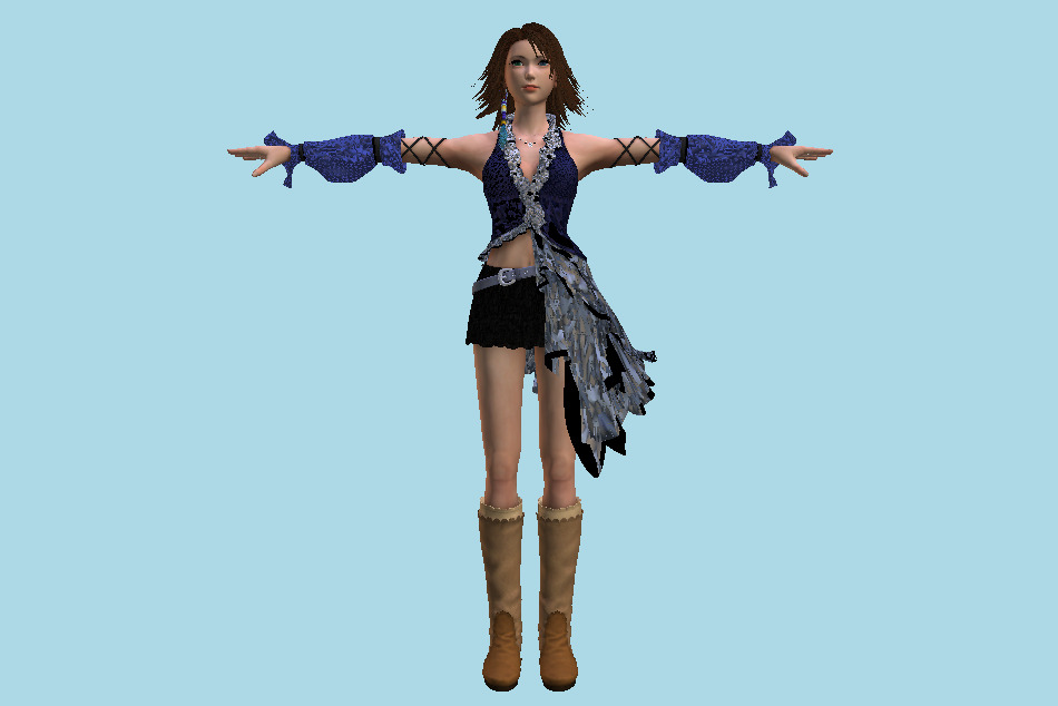 Kingdom Hearts 3 - Yuna Girl 3d model