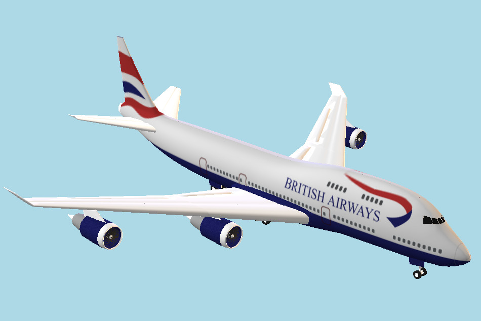 Boeing 747 Airplane 3d model