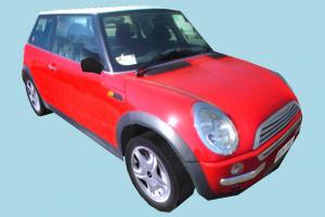 MiniCooper Low-poly mini-car, Mini-Cooper, MiniCooper, car, truck, vehicle, transport, carriage, red, low-poly