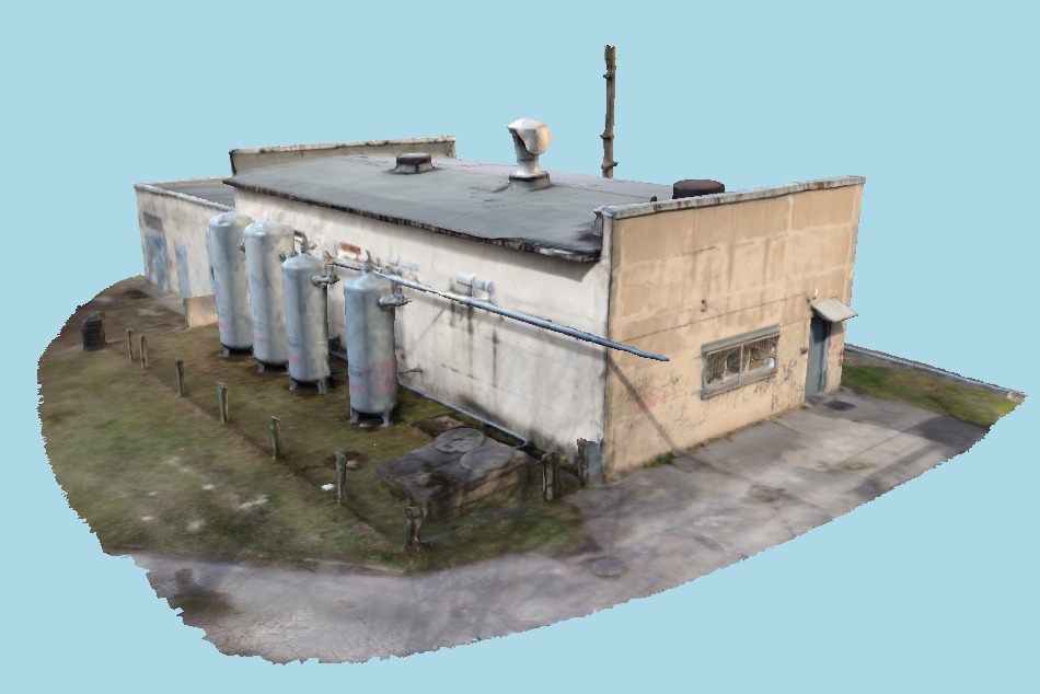 Abandoned Building Power Station 3d model