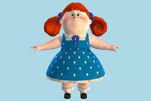 NUT JOB - Heather NUT-JOB, girl, fat, female, people, human, character, cartoon, toony