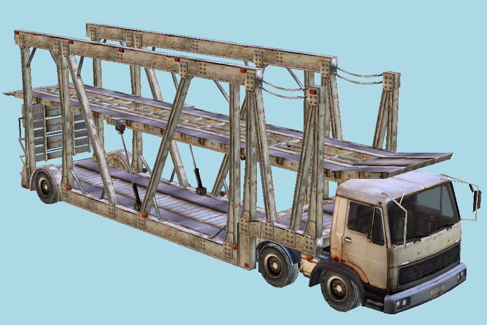 Car Transporter Trailer 3d model