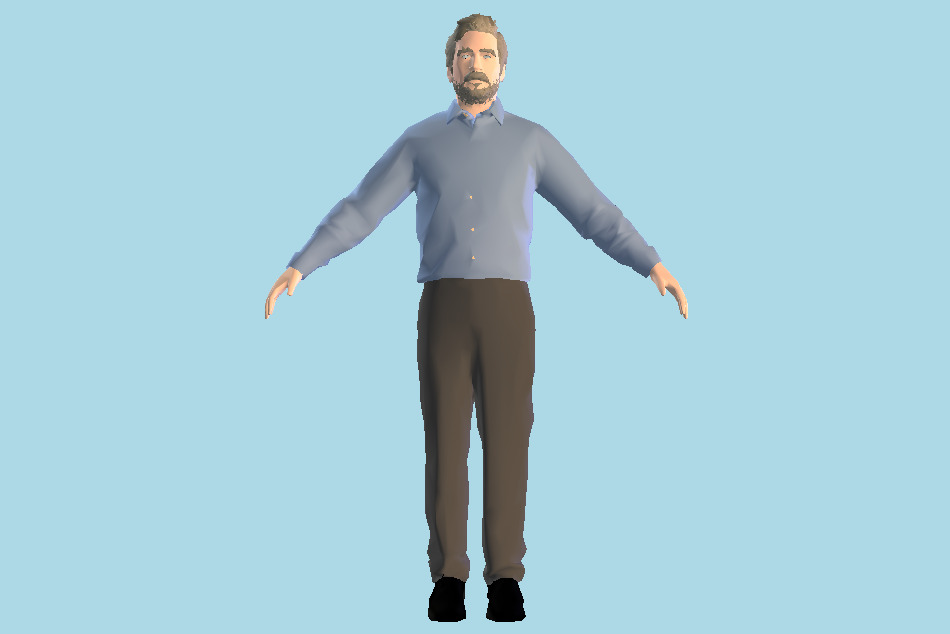 Toony Old Man 3d model
