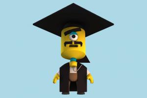 Popit Professor student, professor, school, university, teacher, character, cartoon