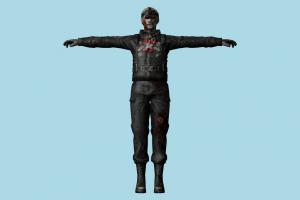 HFC Soldier Zombie Resident-Evil, RE, zombie, resident, evil, people, human, xna, characters, rigged