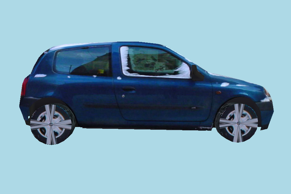 Compact Car Low-poly 3d model