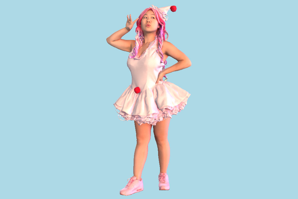 Female Clown 3d model
