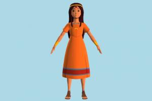 Zia girl, children, female, people, human, character, cartoon, toony, person