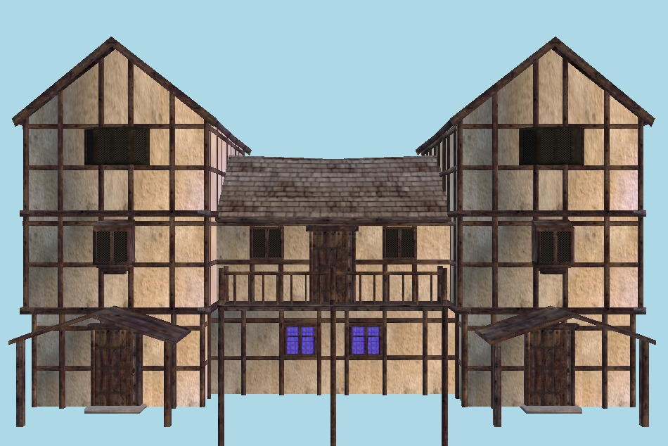 Modular Medieval House 3d model