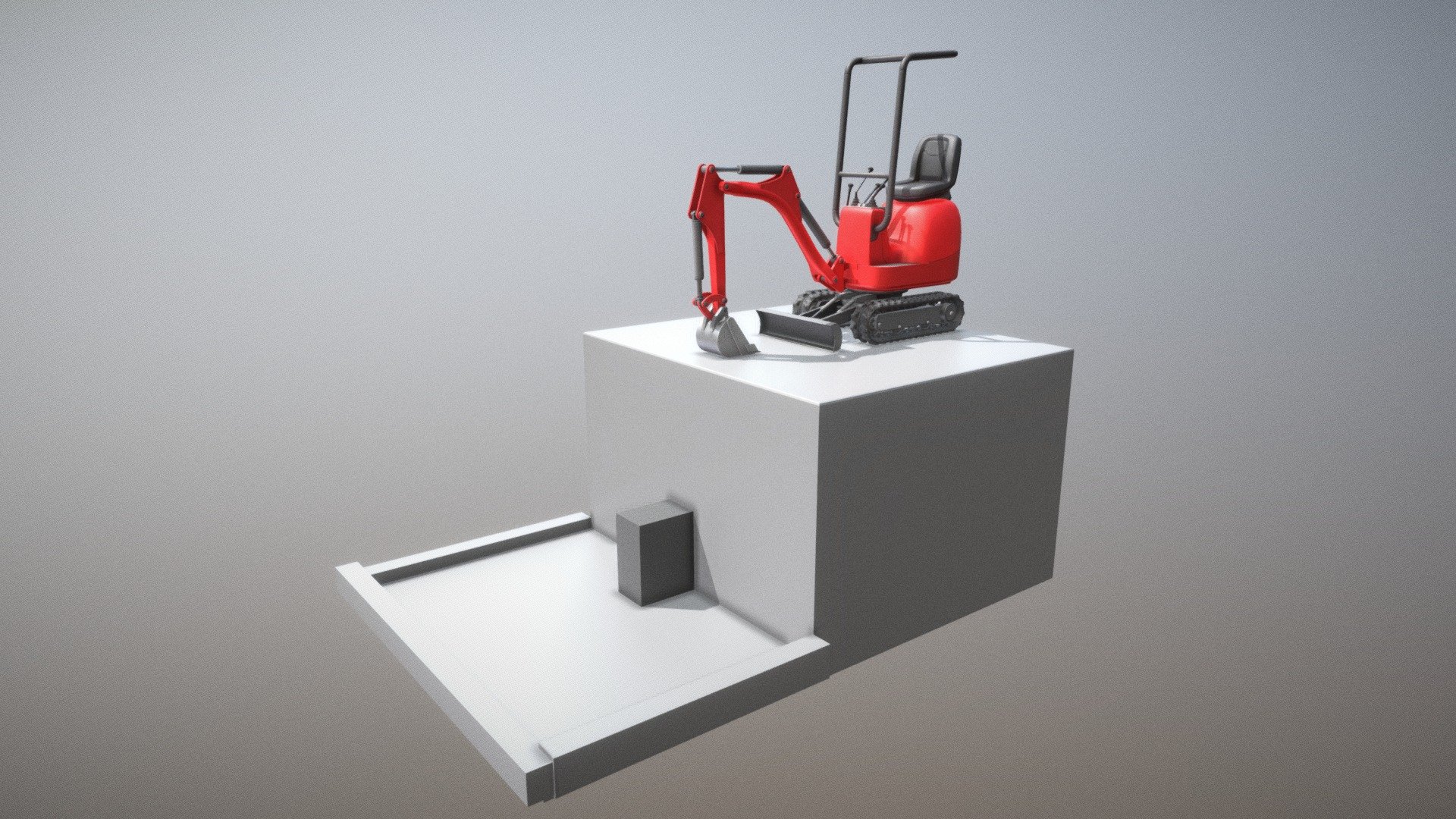 Here is the rigged low/mid-poly version of the mini-excavator.





Blender-Demo-Video




High-Poly Version (Triangles 1.2M)



8K PBR textures











Used Software:




Blender2.79b
 - Mini-Excavator (Low-Poly and Rigged) - Buy Royalty Free 3D model by VIS-All-3D (@VIS-All) 3d model