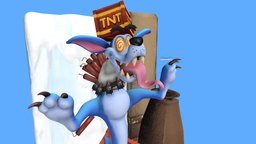 Ripper-roo fanart, cute, games, happy, playstation, crash, ripper, crashbandicoot