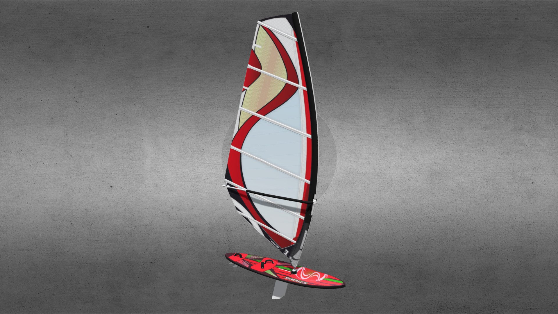 This is a model of a windsurfer.

Product Features:




Made with 3 and 4-point polygons.

Includes group information, which your software should interpret as separate parts: board and sail.

Textures:




The model is UV mapped.

One texture map, at 2048x2048 pixels.

Original model by, and acquired, from Poserworld, and now owned by VanishingPoint 3d model