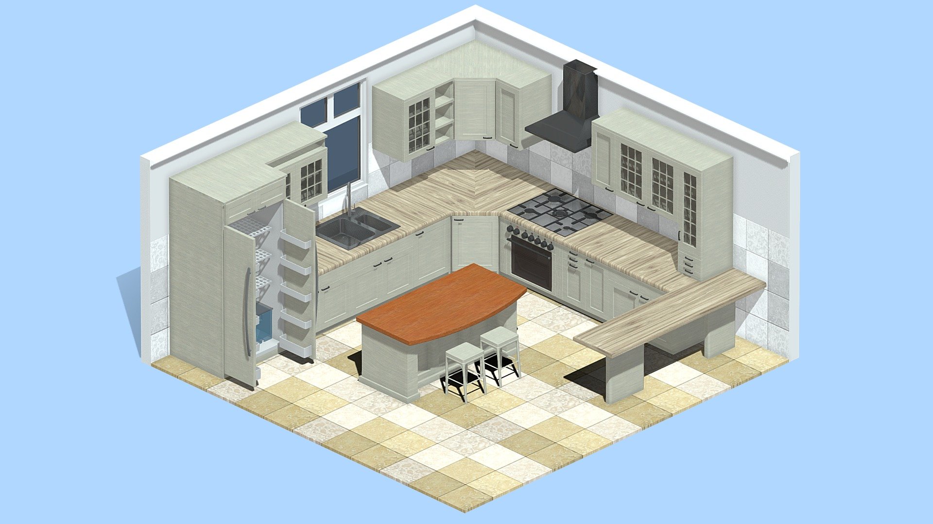 Kitchen Components Pack 3D Models created In 3DS Max 2018.

This pack include 17 model:


All Formats Size: 91.9 MB

Zip File Size: 40.8 MB

Available Formats: .3ds .fbx .skp (Sketchup) .obj+mtl and Textures

(Polys Count: 95682) (Verts count: 97652)

Your feedback and rating are important for me 3d model