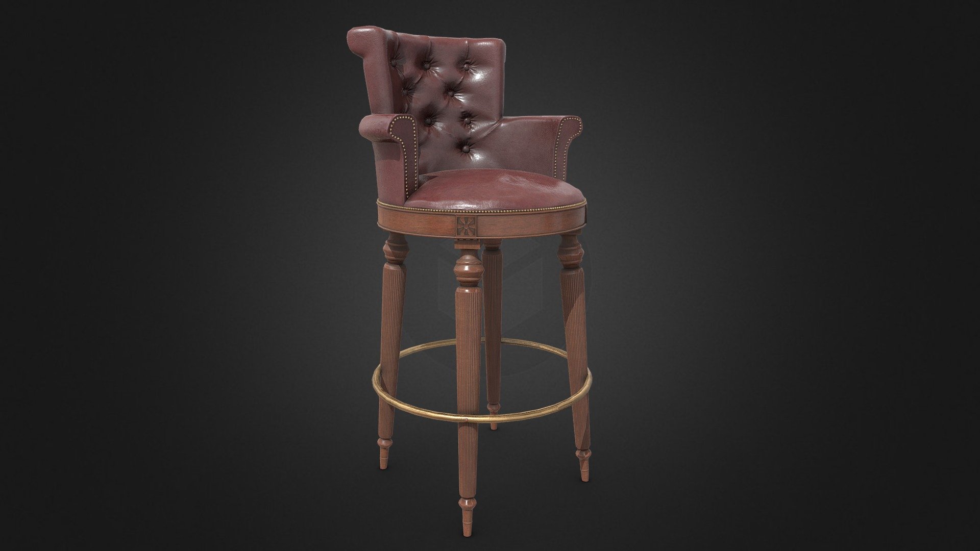 Game ready - Victorian Stool - Buy Royalty Free 3D model by Aaron Winnenberg (@winnenbergaaron) 3d model