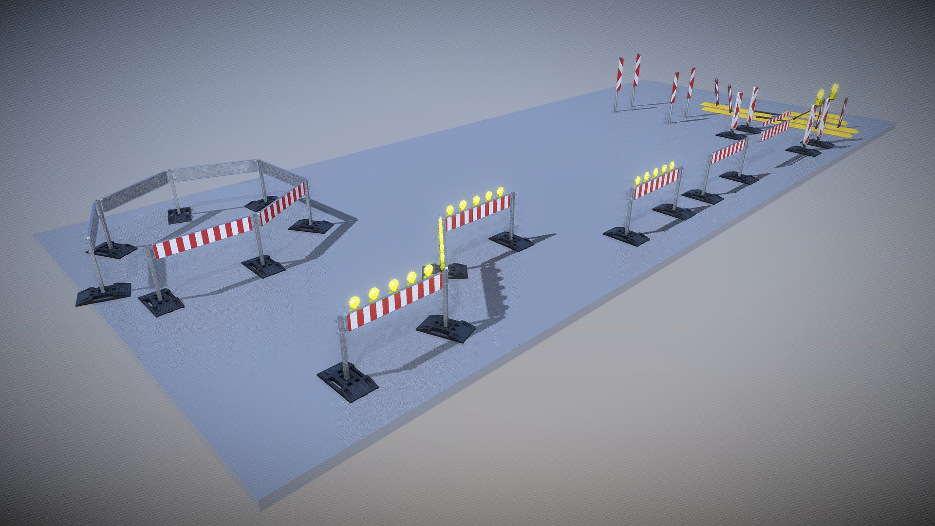 Construction Site Barriers (WIP-2) - Construction Site Barriers (WIP-2) - 3D model by VIS-All-3D (@VIS-All) 3d model
