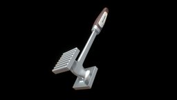 Meat Hammer Kitchnwares with brown rubber handle office, drink, food, modern, fruit, hammer, hotel, people, meat, chef, cook, resturant, kitchen, utensils, lowpoly, design, decoration, interior