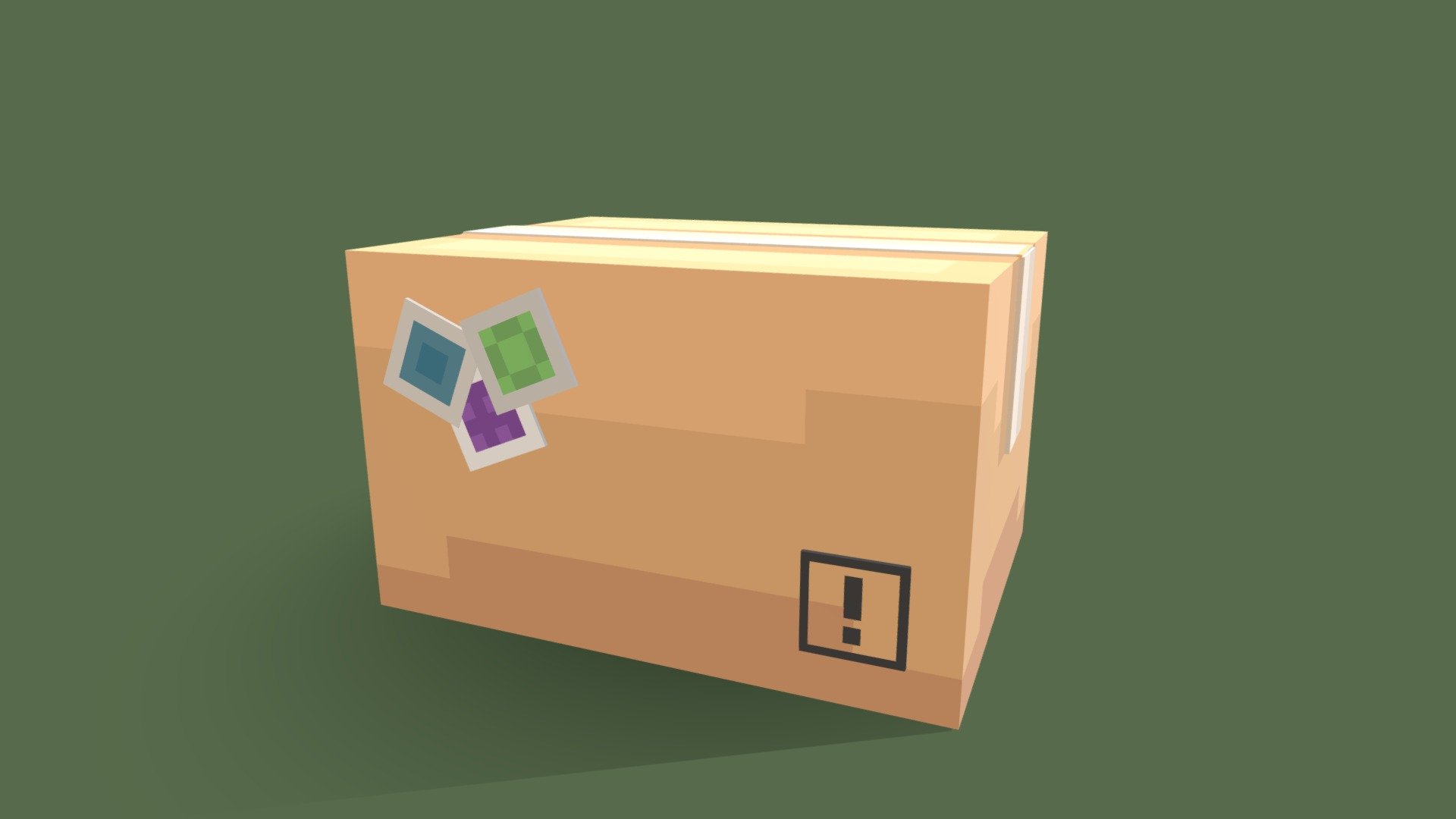Simple box model for a minecraft server 3d model