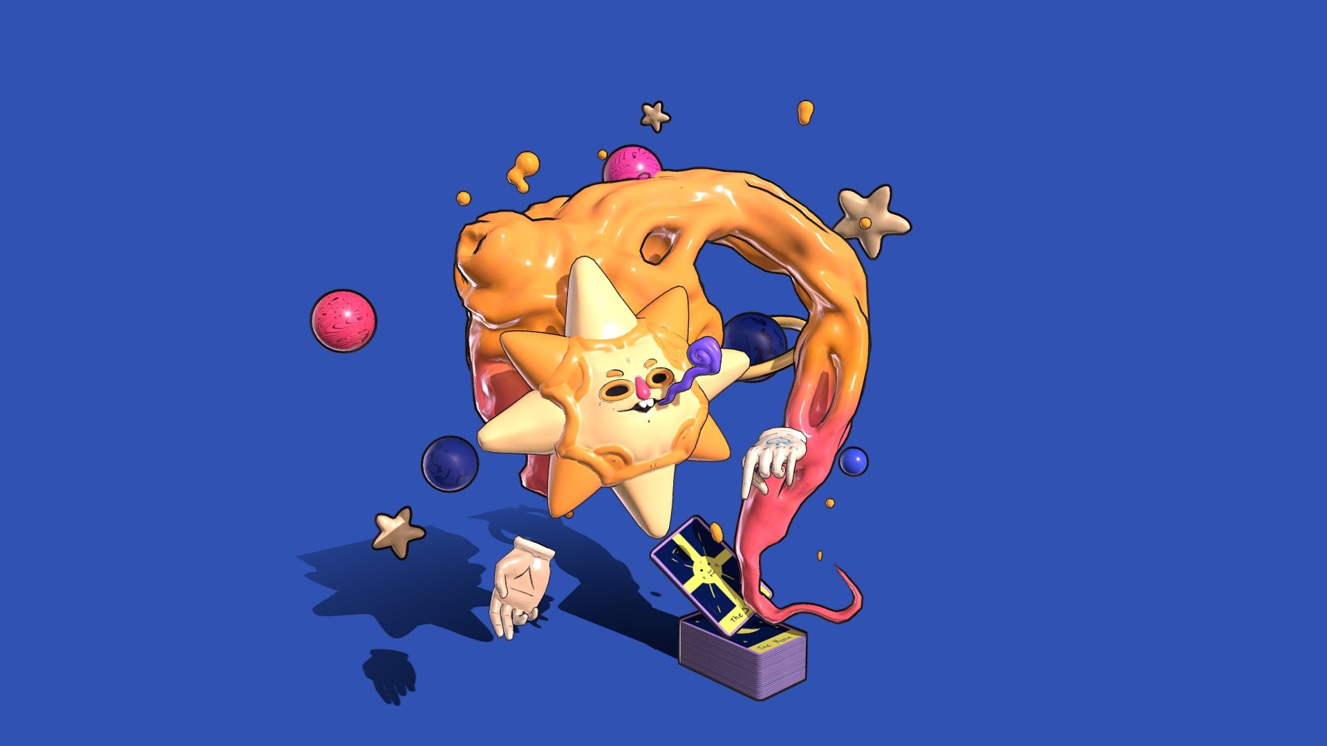 Inspired by concept Nathaniel Rueda https://www.behance.net/gallery/57294381/30-Days-30-Characters - The Sun - Download Free 3D model by KlyuckySnyuKi 3d model