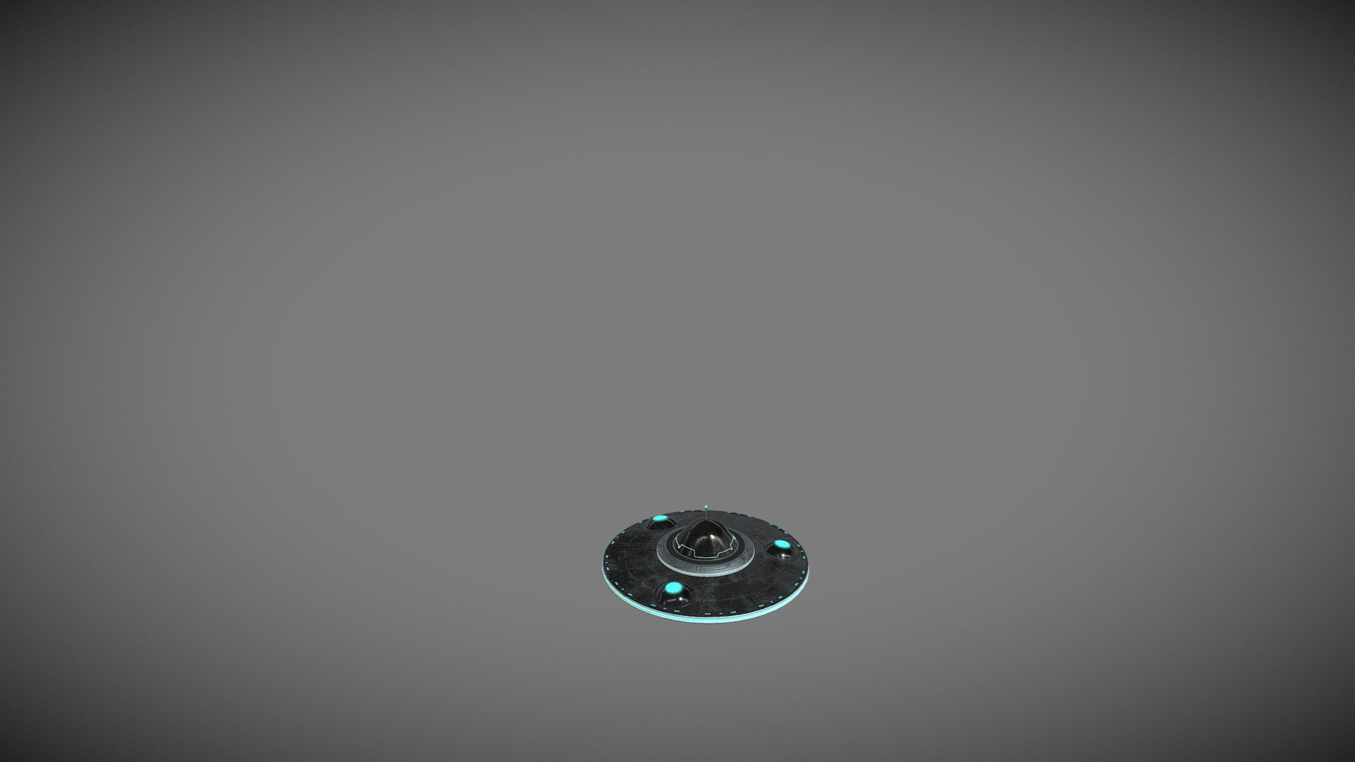An Animated Cartoon Flying Saucer UFO with Looping animations 3d model