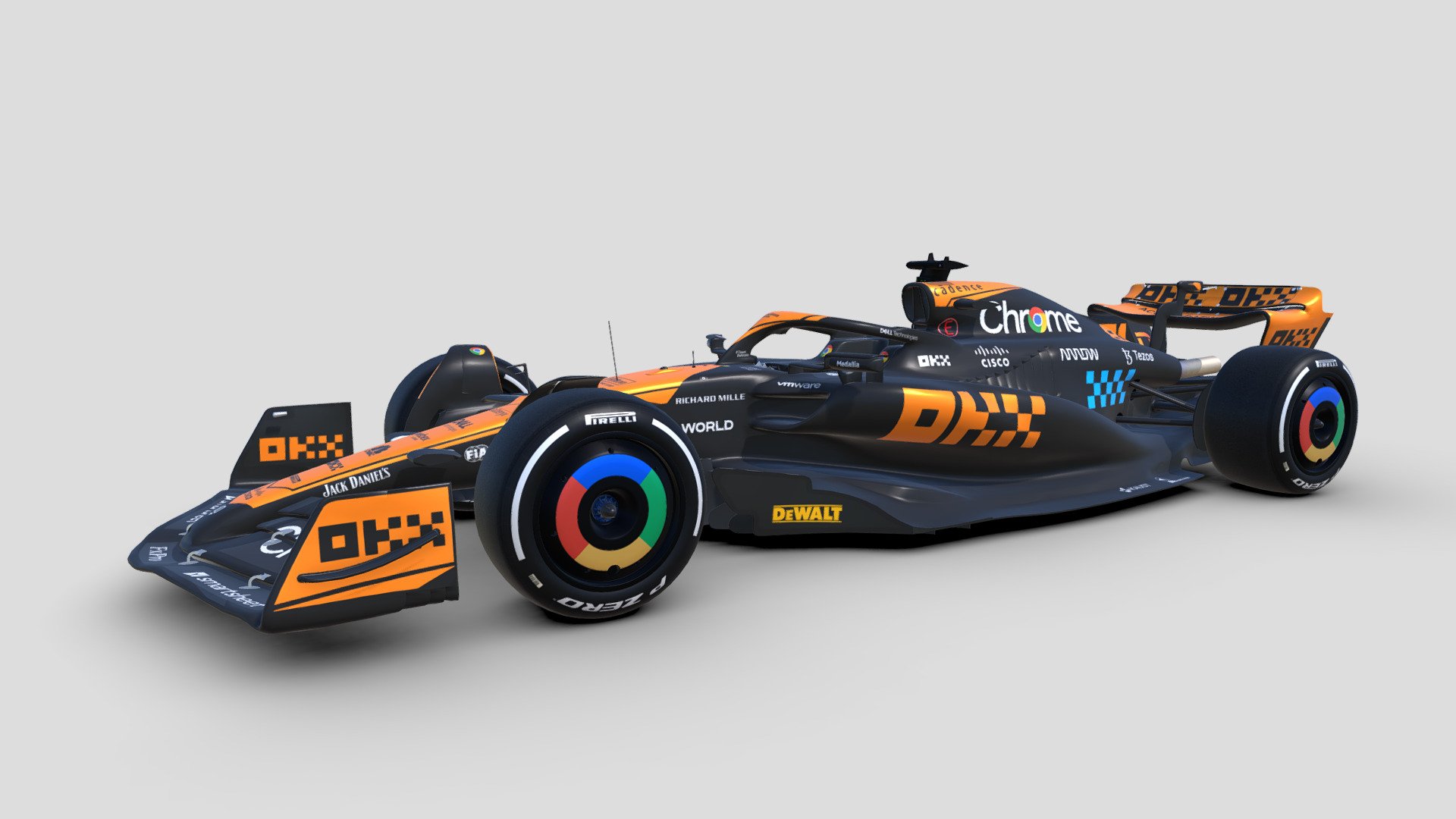 F1 2023 McLaren MCL60 Stealth mode. Low poly 3D model for Grand Prix 4.
Shape version: Early season
Livery: Singapore GP, Suzuka GP 3d model