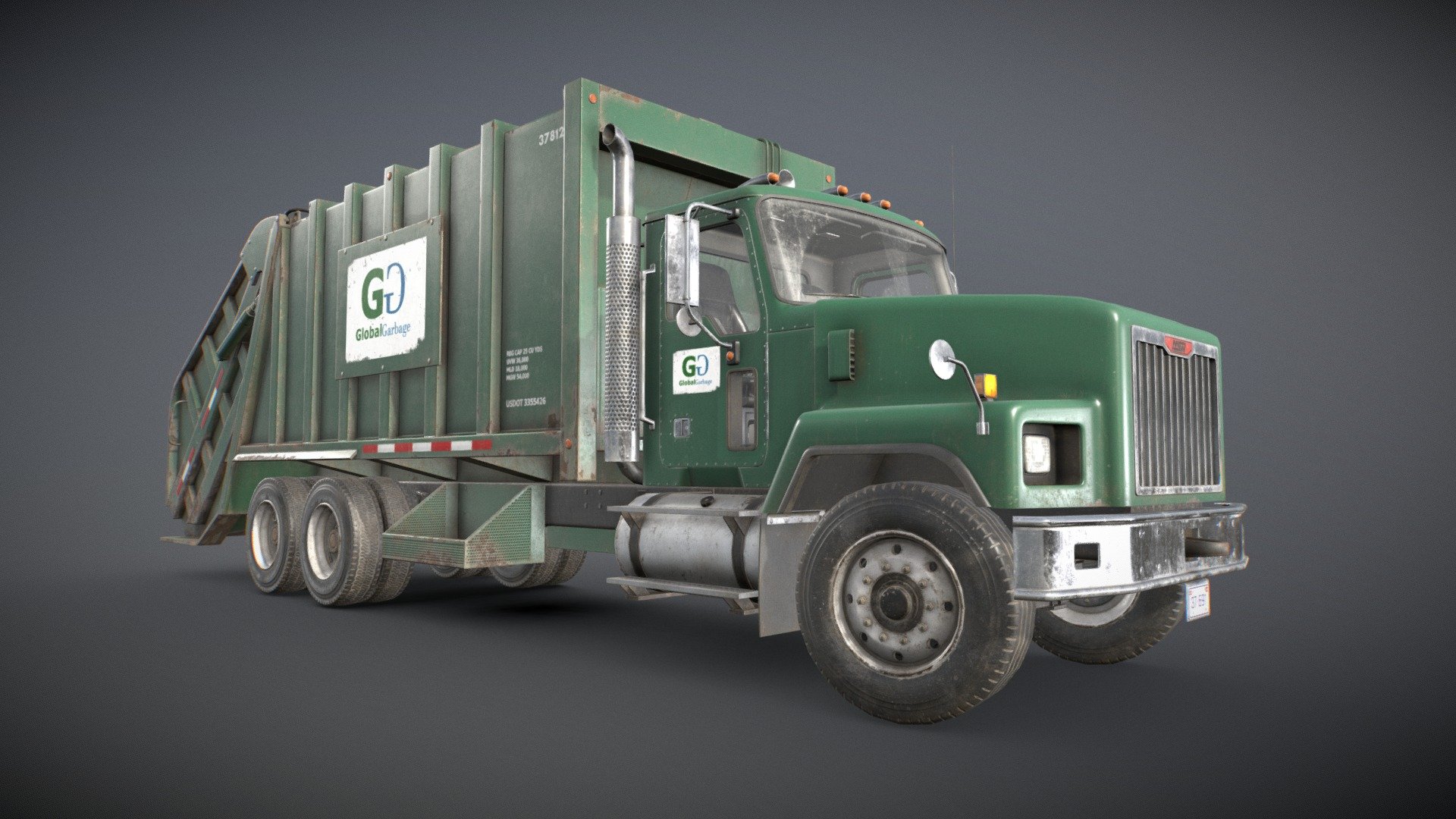 Low Poly 3D model of a generic Classic Garbage Truck:




Doors, wheels and steering wheel are separated and can be easily removed or rigged/animated (model not animated).

Interior is a separate object to detach if needed.

2 colors included (green and blue)

PBR textures made in Substance Painter

All branding and labels are custom made.

Model also compatible with other &ldquo;Classic Truck