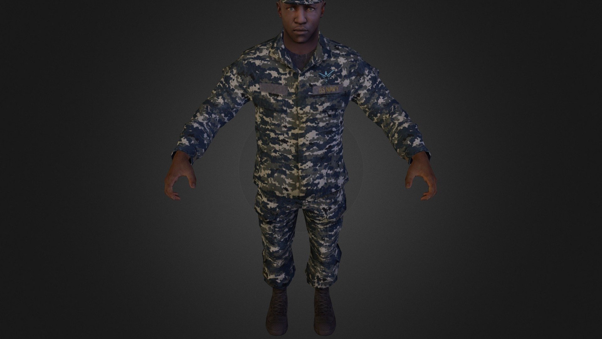 afroamerican us navy soldier
Download Model from www.StockCG.com - navy_soldier - 3D model by stockcg 3d model