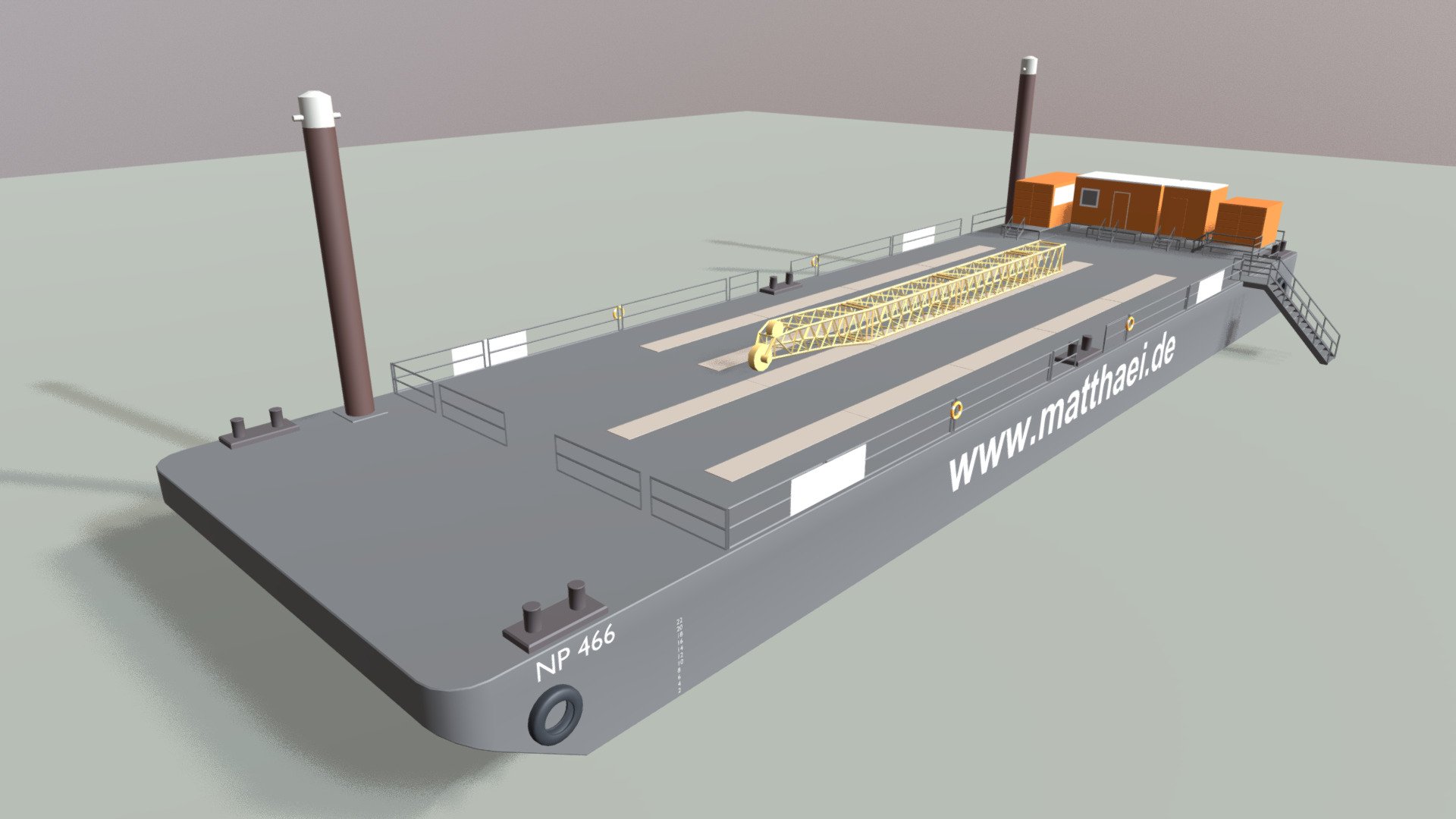 Arbeitsponton NP466 (Test-3) - Arbeitsponton NP466 (Test-3) - 3D model by VIS-All-3D (@VIS-All) 3d model