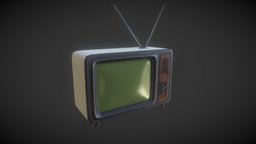 TV Retro White tv, vintage, retro, electronic, television, old, substancetv, substancepainter