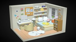 Cartoon Bedroom 3dprinting, ue4, maya, 3d, blender, 3dmodeling