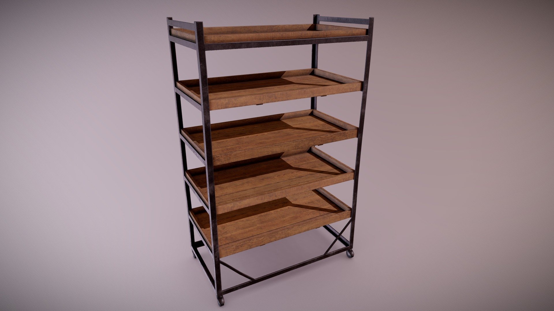 PBR Game Ready
Game ready with PBR Textures
UE4 Optimized - Metalness Use for PBR
Real World Scale Measurements
Mikk Tangent Space

Maps included
2048 x 2048
Albedo (Diffuse)
Normal +++
RMA (Red Channel - Roughness | Green Channel - Metallic | Blue Channel - Ambient Occlusion)
TGA format
Rendered in Marmoset Toolbag
Art Created by Dekogon Studios Kollab Project - ATT - Shelf 01 - PBR Game Ready - Buy Royalty Free 3D model by Dekogon 3d model