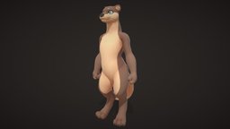 Talio, Otter style, painted, anthro, otter, vrc, furry, vrchat, blenderart, vrchatavatar, blender