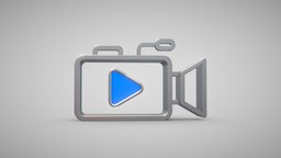 Camera, webinar 3D icon camera, 3d, webinar