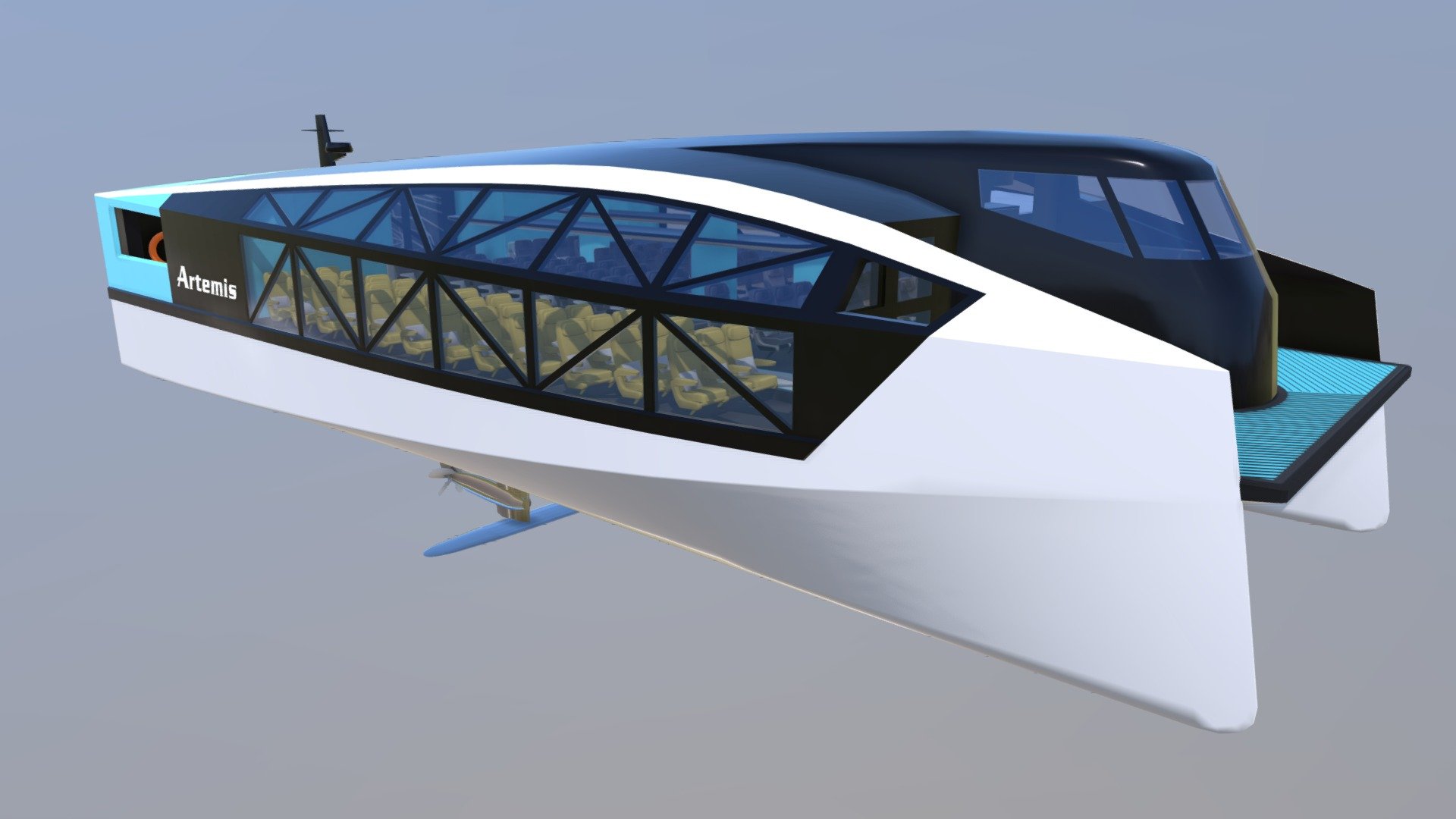 WIP
https://www.artemistechnologies.co.uk/ef-24-passenger-ferry/ - Artemis hydrofoil electric ferry EF 24 - Buy Royalty Free 3D model by paperscan 3d model