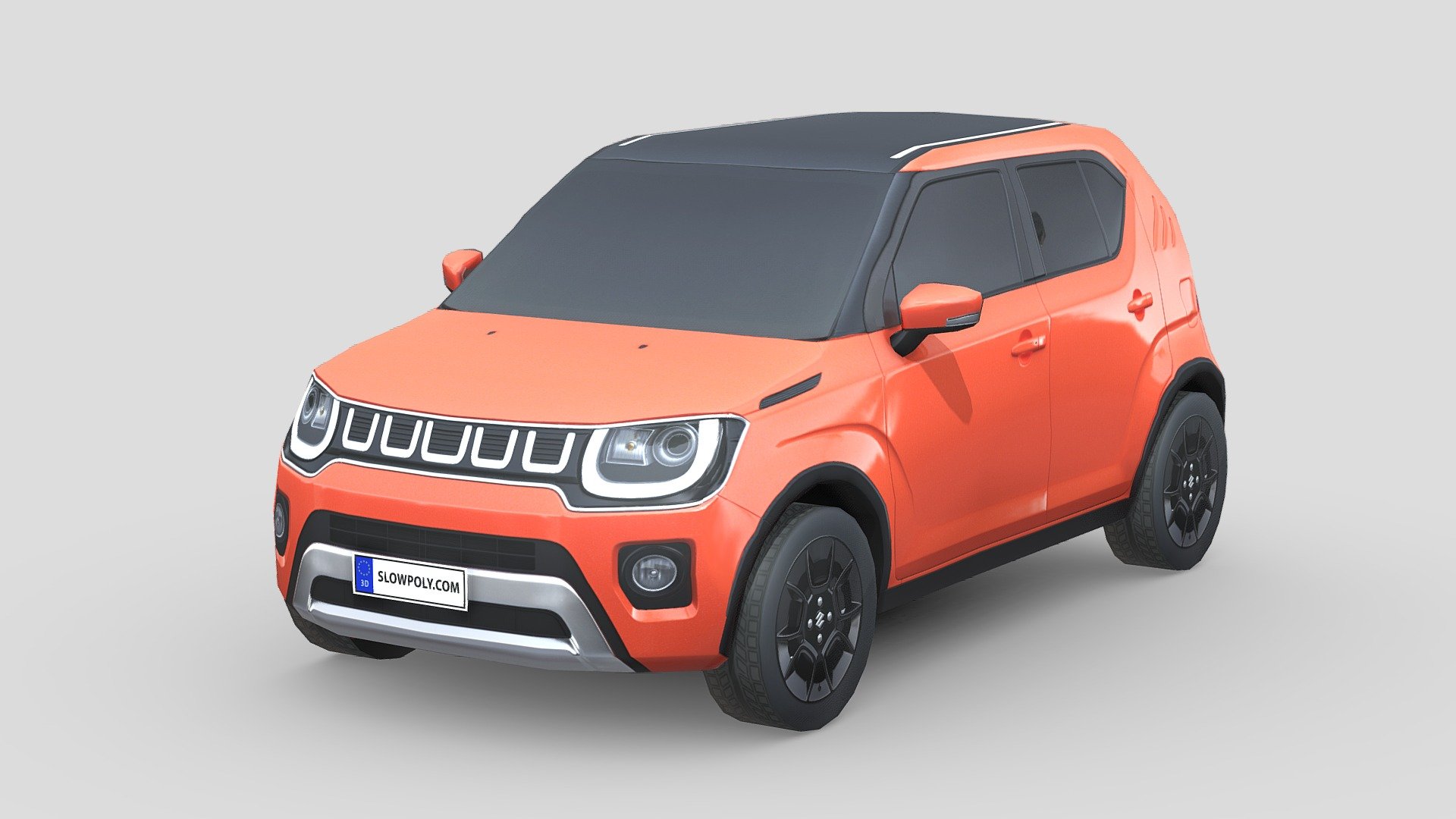Buckle up and join the ride with our incredible 3D model car! With few polygons, it’s light, flexible, and realistic. High-quality textures bring it to life. Effortlessly integrate it into any project and let your creativity soar. Get ready for a thrilling journey!

If you love this 3d model and curious about how it’s done, visit our tutorial here:
https://www.slowpoly.com/l/course unlock the technique, tool and trick to crafting this detailed-looking low poly car now! - Suzuki Ignis 2021 - Buy Royalty Free 3D model by slowpoly 3d model