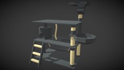 Lowpoly Scratching Post cat, kitty, fun, pet, furniture, climb, nature, scratch, kitten, scratching, lowpoly, animal, scratchingpost, lowpoly-cat, lowpoly-scratchingpost