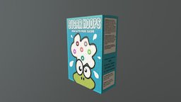 Sugar Hoops Cereal Box food, cereals, horror