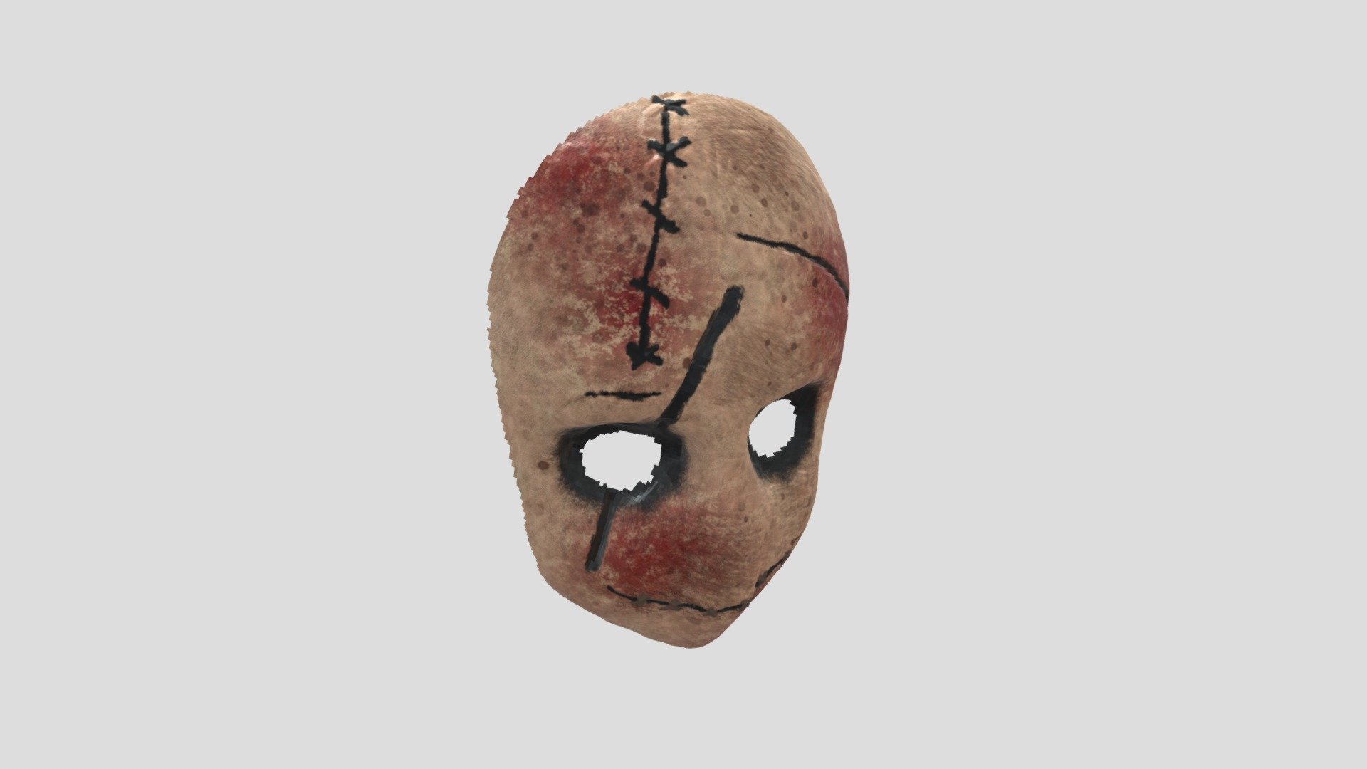 Some scary low poly mask. This my first job 3d model