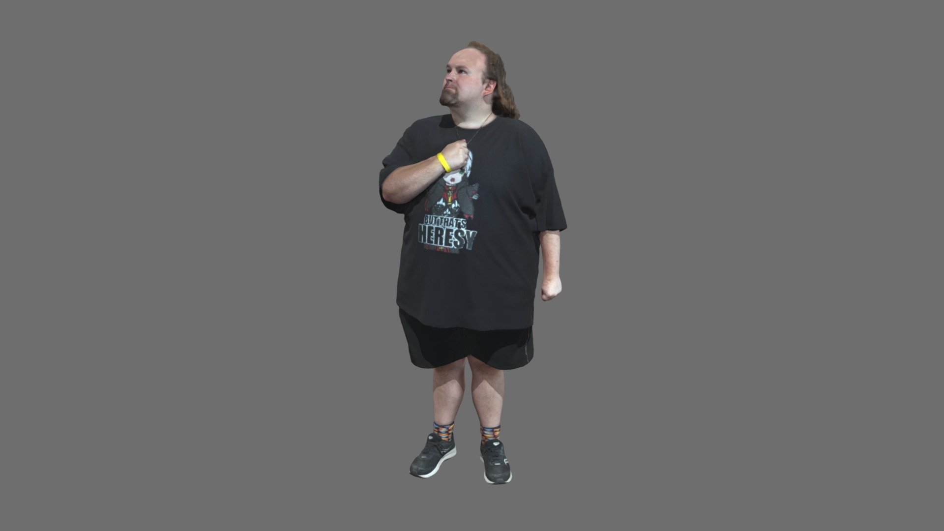 Fun guy, 3D scan with 96 cameras, photogrammetry and reality capture.

Hair texture and colour has been touched up 3d model