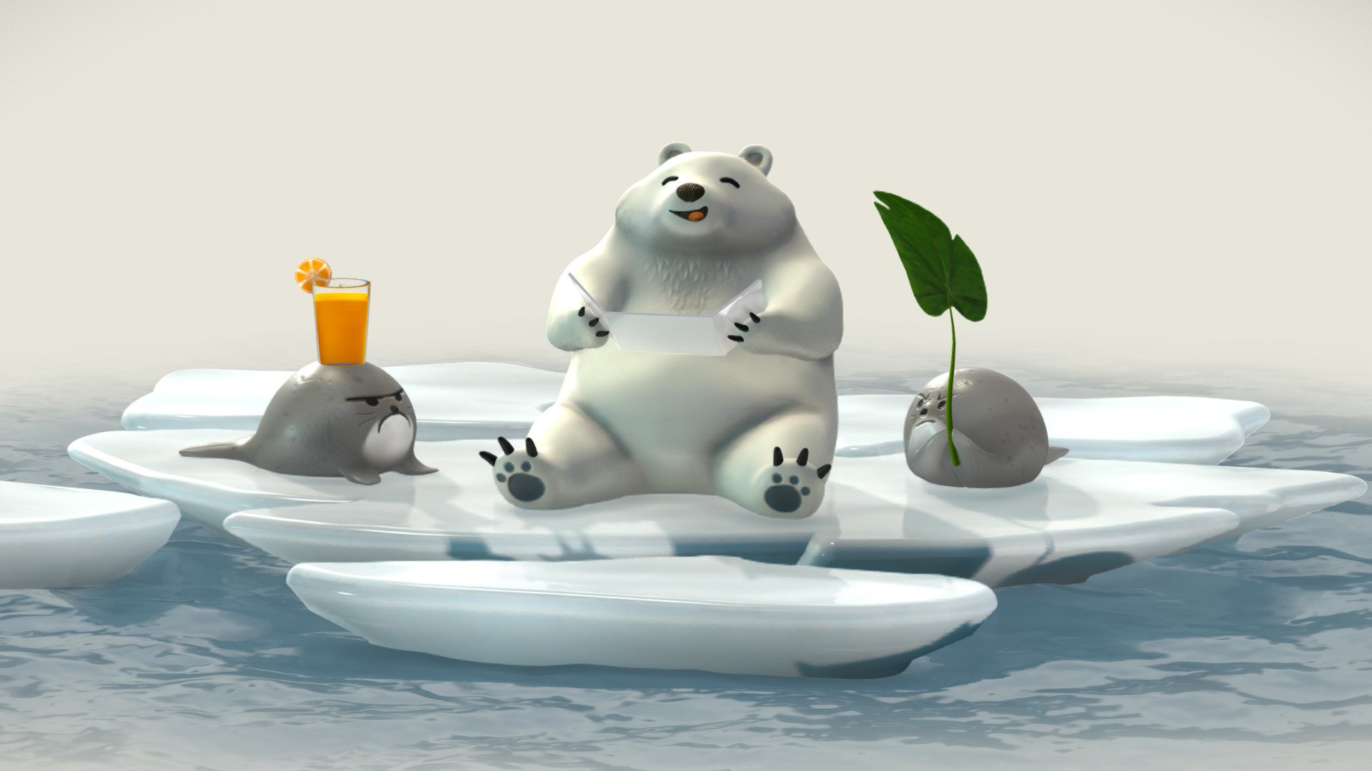 this Scene i made in cinema 4d r 18 and pixlogic sculptris - Sun Bath Scene - Download Free 3D model by UJJWAL CHAUHAN (@Ujwal-Chauhan) 3d model