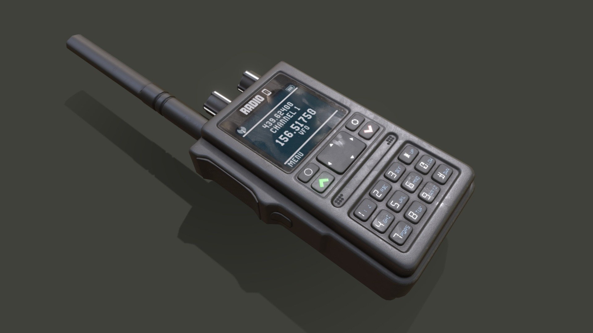 Model: Portable Radio – Walkie Talkie (Dual Band)

Textures: 4k base and 2k screen

Low poly model 4400 tris.

Model - game ready

Email: krylatovkim@gmail.com

https://www.artstation.com/artwork/GeE1Vd
 - Portable Radio – Walkie Talkie (Dual Band) - Download Free 3D model by KrylatovKim (@oblivionhero) 3d model