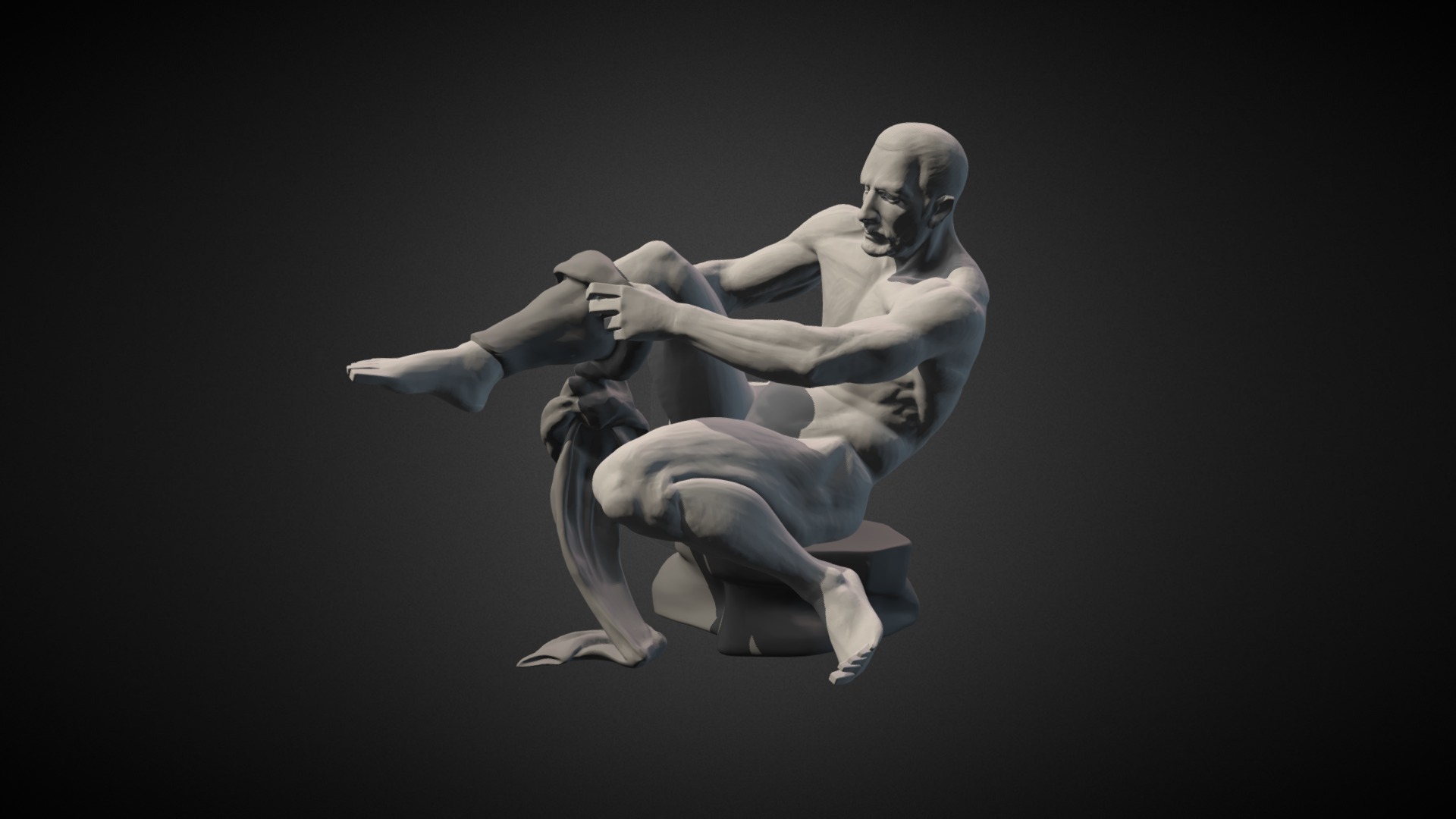 WIP from my sculpture project on three-dimensional transposal of Michelangelo’s Battle of Cascina 3d model